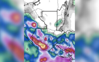 Pronóstico de lluvias intensas y actividad eléctrica mañana en Guatemala