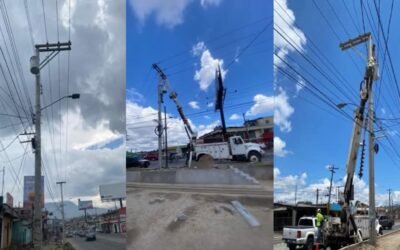 Continúan trabajos eléctricos por proyecto vial en Xela