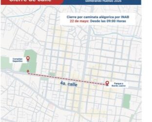 Anuncian cierre vial temporal por caminata alegórica en Xela