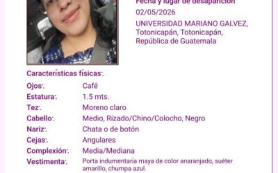 Activan Alerta Isabel-Claudina en Totonicapán para localizar a joven