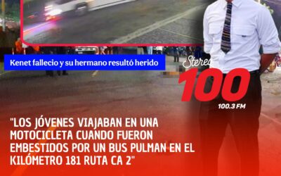 Accidente en la Ruta CA-2 deja un fallecido y un herido