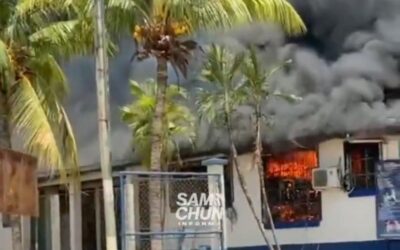 Incendio consume CAP en Panzós, Alta Verapaz