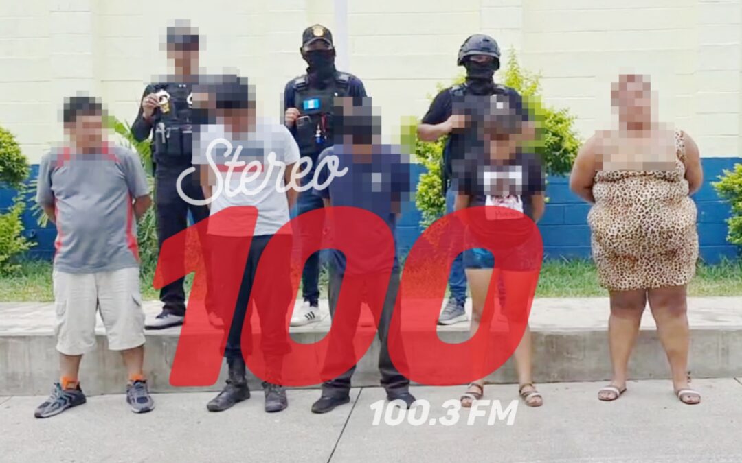 PNC captura a seis preguntos extorsionistas en Champerico y Retalhuleu