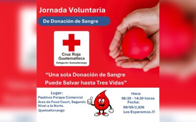 Cruz Roja invita a jornada de donación de sangre en apoyo al Hospital Regional de Occidente