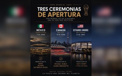 El Mundial 2026 tendrá tres ceremonias de apertura simultáneas