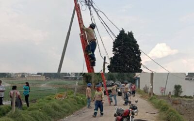 Camión de transporte pesado derriba cables eléctricos en la zona 10 de Quetzaltenango