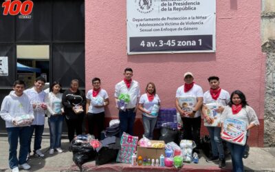 Estudiantes de Derecho del Cunoc entregan víveres a hogar de protección para niñez víctima de violencia