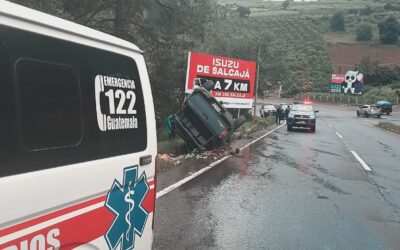 Heridos por volcadura de vehículo en la ruta Interamericana