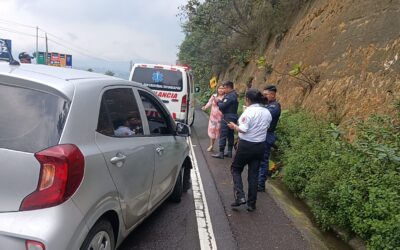Conductora derrapa en la ruta Interamericana