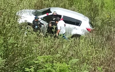 Vehículo derrapa en la ruta Interamericana