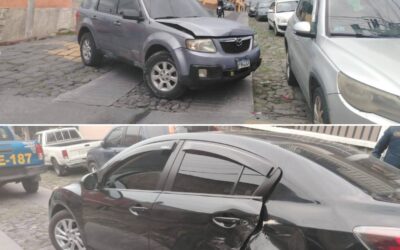Accidente de tránsito en la zona 1 de Quetzaltenango