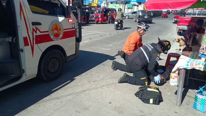 Hombre arrollado en San Cristóbal, Totonicapán