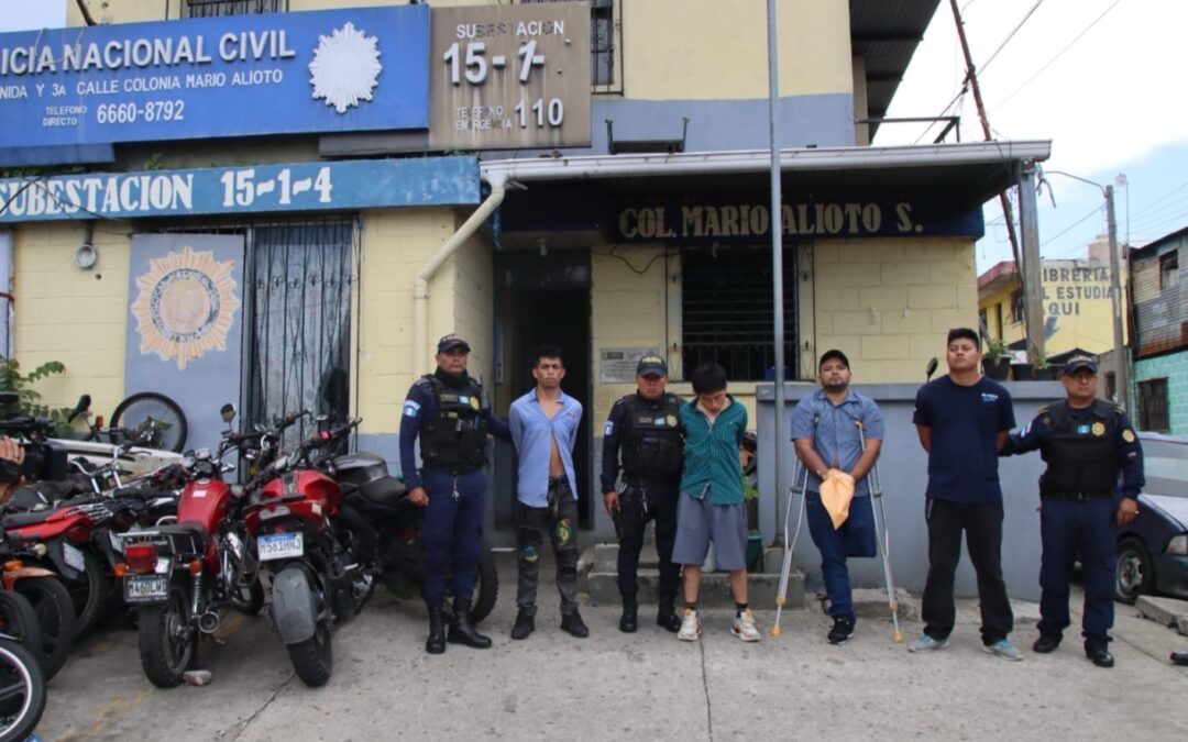 Cinco presuntos sicarios de la Mara Salvatrucha son capturados tras ataque armado en Villa Nueva