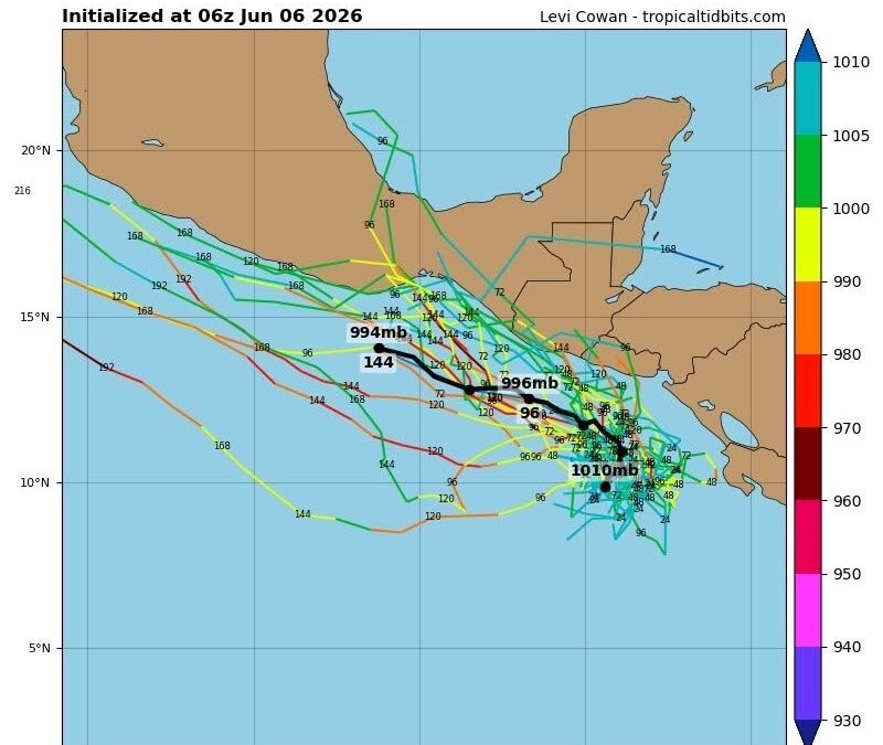 Sistema de baja presión amenaza con convertirse en depresión tropical y activar un temporal el lunes