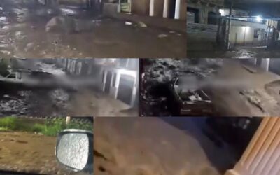 Fuertes lluvias provocan inundaciones y arrastre de vehículos en Almolonga