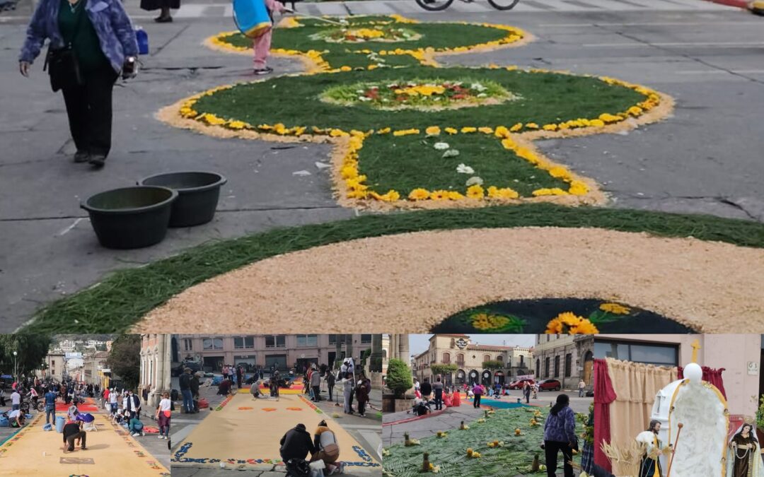 Color, fe y devoción: Quetzaltenango conmemora la solemnidad de Corpus Christi con tradicionales alfombras