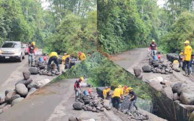 Paso restringido en ruta entre San Francisco Zapotitlán y Pueblo Nuevo por trabajos de mitigación