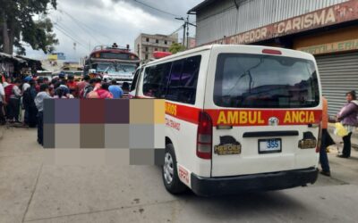 Reportan persona herida tras ser atropellada en la zona 3 de Quetzaltenango