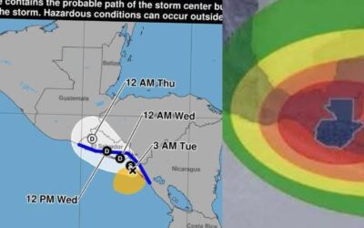 INSIVUMEH prevé que la tormenta tropical Cristina ingrese al país el jueves y genere lluvias intermitentes