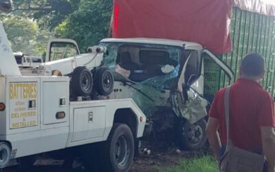 Accidente de tránsito deja dos personas heridas en la ruta RN-9 hacia Champerico