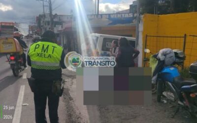 Persona es atropellada en la zona 7 de Quetzaltenango