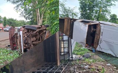 Incidente vial en Caballo Blanco, Retalhuleu, termina solo en daños materiales