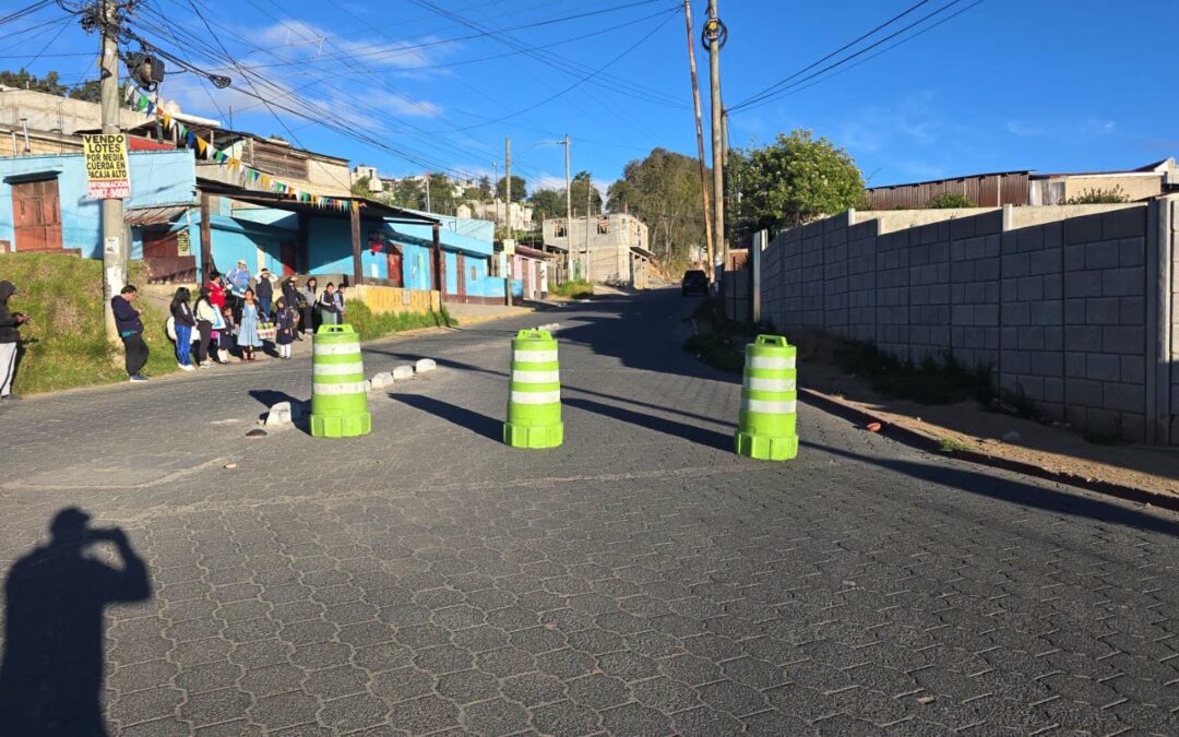 Cierre temporal en Chitux, zona 9 por inauguración de proyecto de alcantarillado.