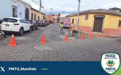 Cierres viales en Diagonal 12, zona 1 de Quetzaltenango.