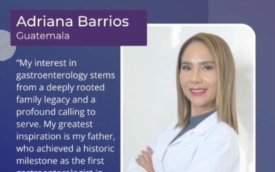 Médica quetzalteca Adriana Barrios recibe reconocimiento de la Organización Mundial de Gastroenterología.