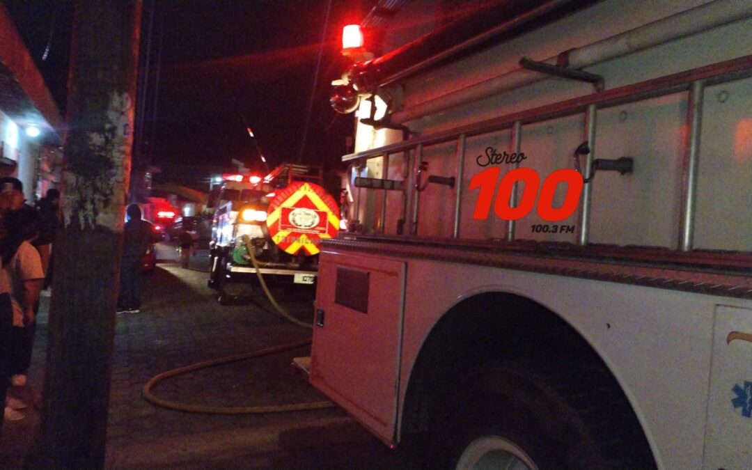 Incendio estructural en Totonicapán