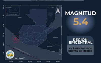 Insivumeh reporta sismo de magnitud 5.4 sensible en Guatemala