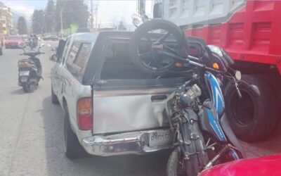 Accidente de tránsito en la avenida Las Américas de Quetzaltenango