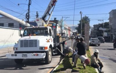 Cierre temporal parcial en zona 3 de Quetzaltenango por instalación de postes.