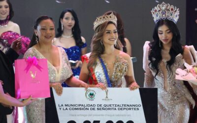 Dulce Gómez es coronada Señorita Deportes de Quetzaltenango