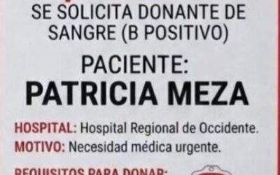 Solicitan donantes de sangre
