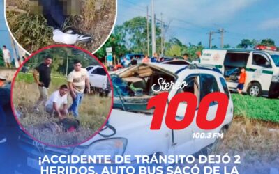 Dos heridos en accidente de tránsito en la ruta Cito Zarco