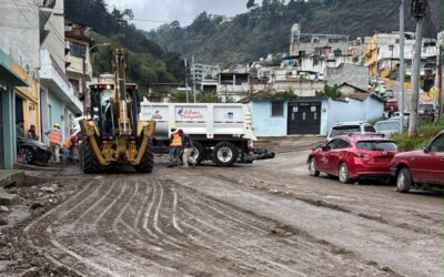 Limpian El Cenizal, zona 4, tras arrastre de material por escorrentía