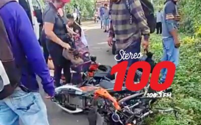 Motorista queda en estado delicado tras chocar de frente con picop en Retalhuleu.