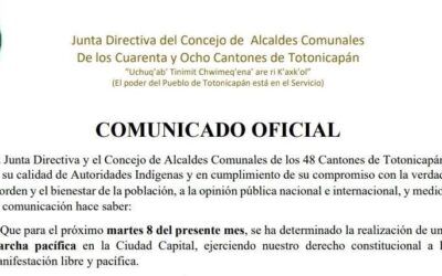48 Cantones se movilizarán a la capital este martes y descartan cierres de rutas en los departamentos.