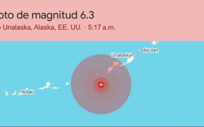 Un sismo de magnitud 6.3 sacude la zona de las islas Aleutianas en Alaska.