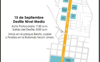 PMTQ anuncia cierre vial por desfile del 15 de septiembre