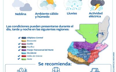 Conred prevé lluvias e inestabilidad climática para este fin de semana en Guatemala