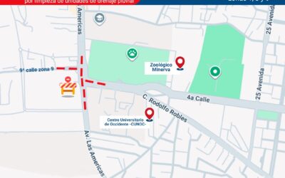Cierre de paso vehicular en Las Américas, entre zonas 1, 3 y 9 de Xela