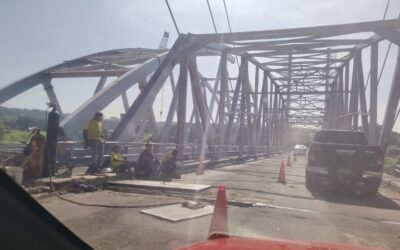 Trabajos en puente Nahualate generan intenso tráfico en el kilómetro 136.