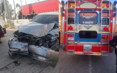 Accidente de tránsito deja lesionados en zona 3 de Quetzaltenango.