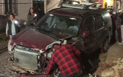 Destrucción de infraestructura eléctrica en la zona 1 de Quetzaltenango