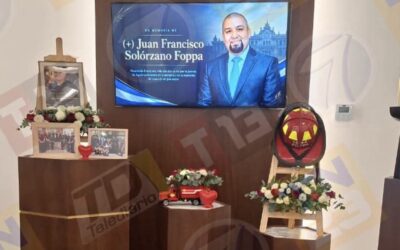 Seguridad reforzada en funeraria de zona 9 por honras fúnebres de Solórzano Foppa y Aguilar Gamarro