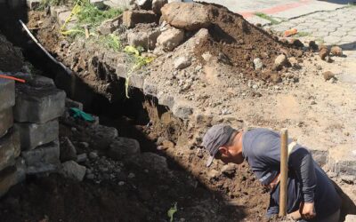 Trabajos por hundimiento en la zona 1 de Quetzaltenango