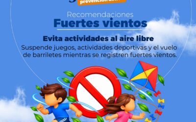 Conred brinda consejos por intensos vientos