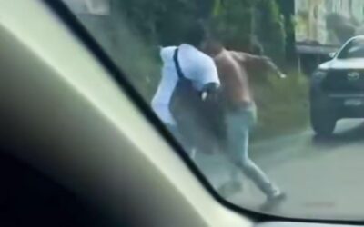Pelea en pleno tránsito en Retalhuleu
